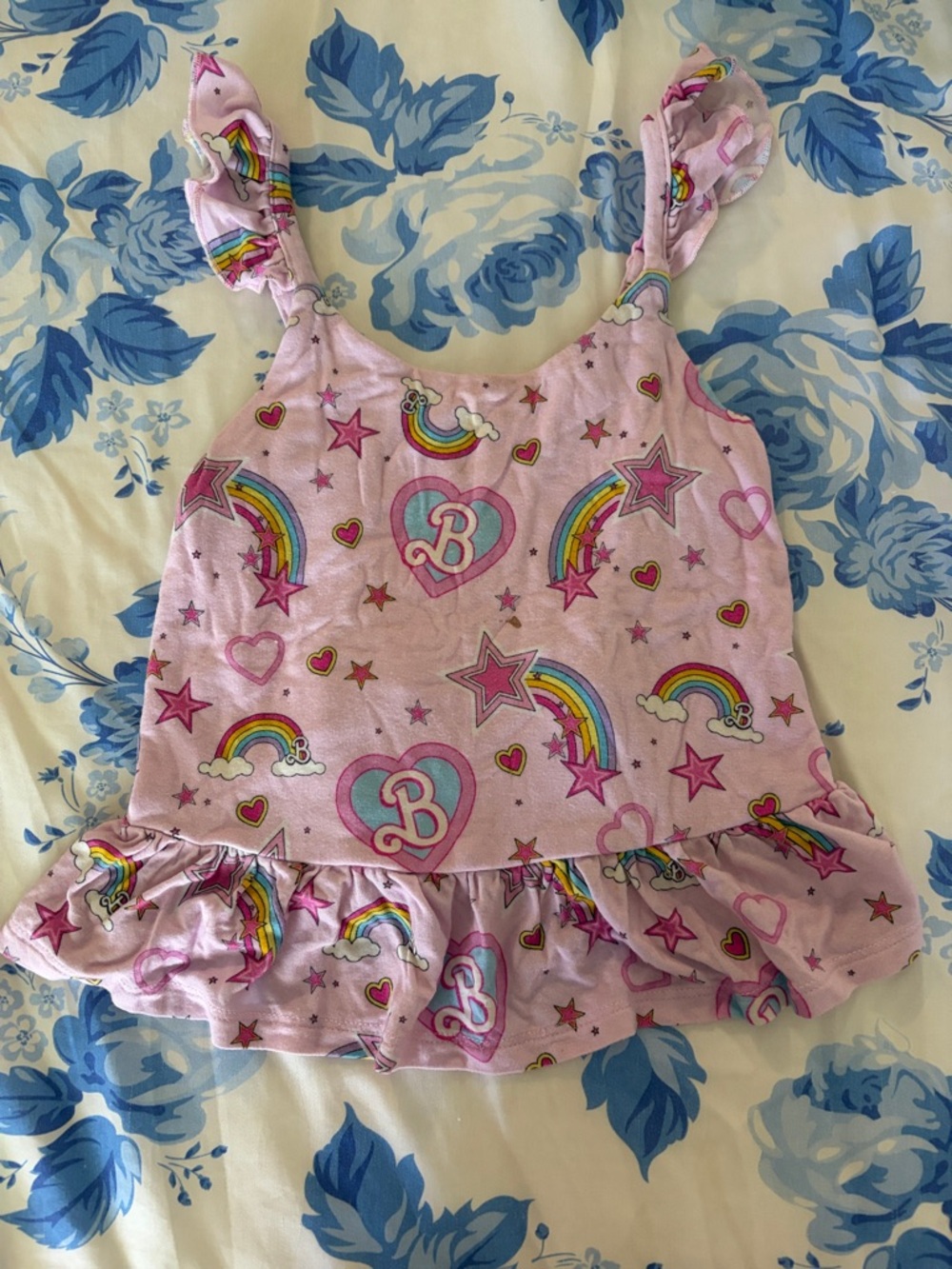 Barbie x Posh Peanut star power ruffle tank 2T